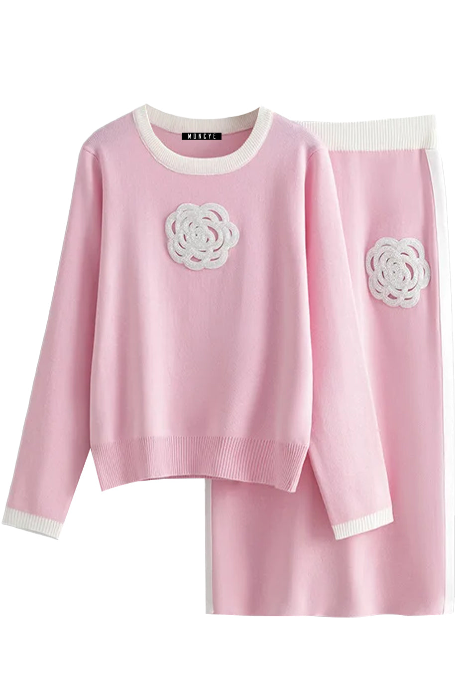 Camelisse Πλεκτό Σετ με Τοπ και Φούστα | Γυναικεία Ρούχα - Πλεκτά Σετ Clothing Sets | Camelisse Knit Set with Cardigan and Skirt