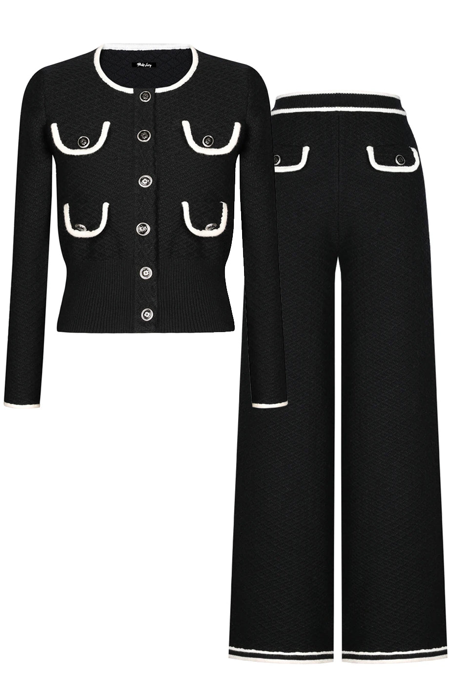 Luxor Πλεκτό Σετ με Ζακέτα και Παντελόνα | Πλεκτά Σετ Knitwear Clothing Sets | Luxor Knit Set with Cardigan and Pants