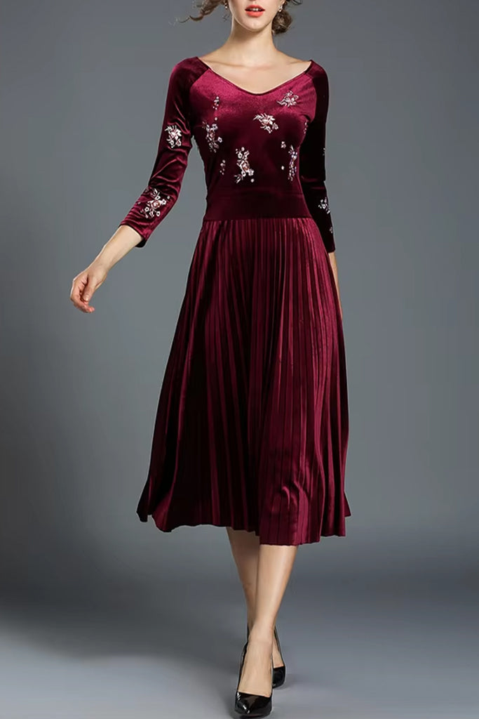 Briar Βελούδινο Κεντητό Φόρεμα | Φορέματα - Dresses | Briar Velvet Embroidered Dress