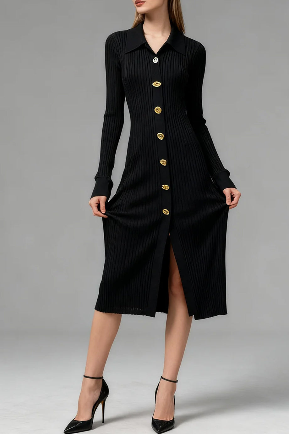 Celinea Midi Πλεκτό Φόρεμα | Φορέματα - Dresses | Celinea Ribbed Midi Dress Kleid Vestido Abito Jurk