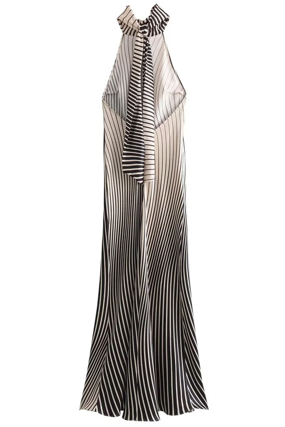 Noirline Ριγέ Φόρεμα με Δέσιμο στον Λαιμό | Φορέματα - Dresses | Noirline Tie-Neck Striped Dress Kleid Vestido Abito Jurk