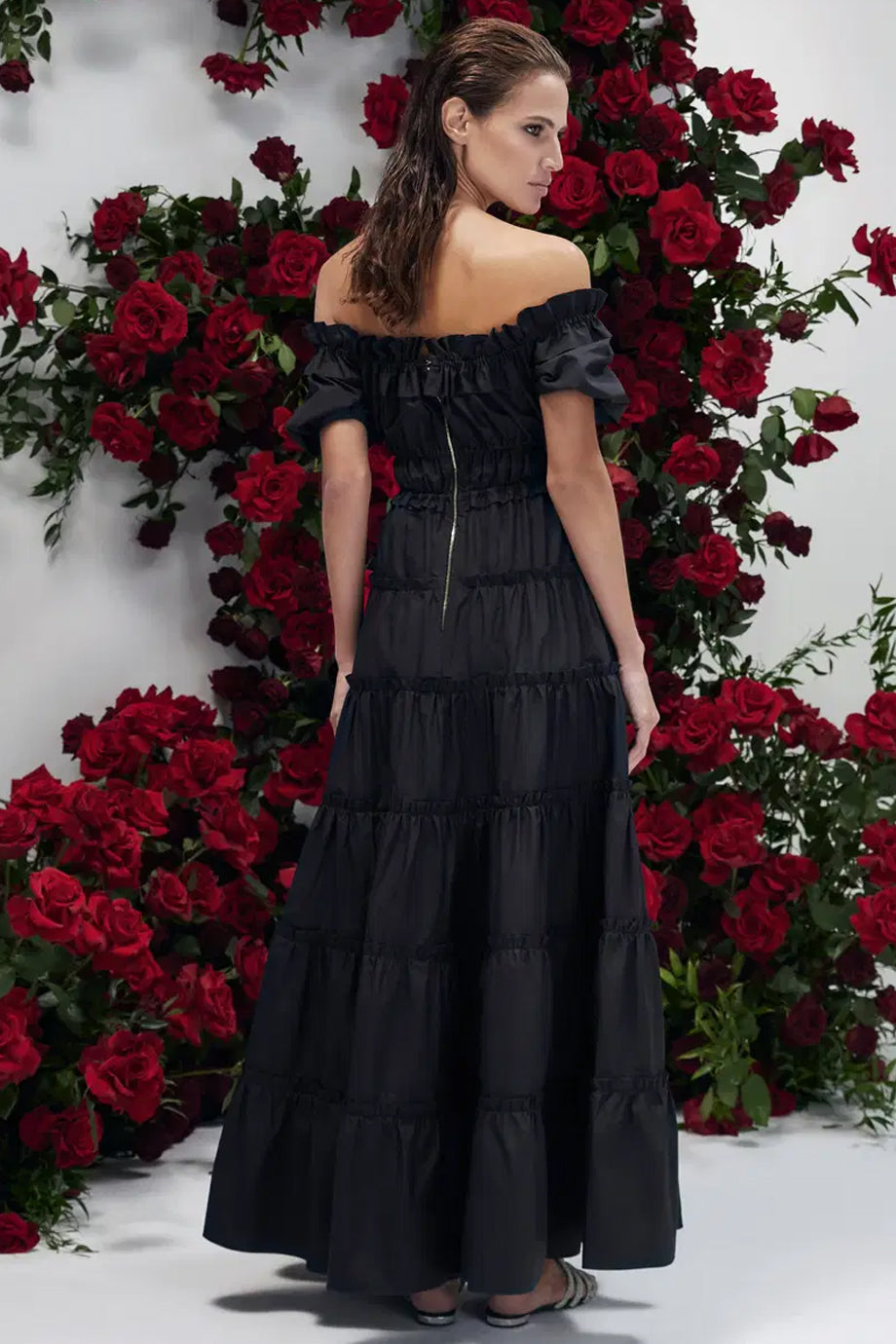 Rosamie Φόρεμα με Παρτούς Ώμους | Γυναικεία Ρούχα - Φορέματα | Rosamie Off Shoulder Tiered Maxi Dress