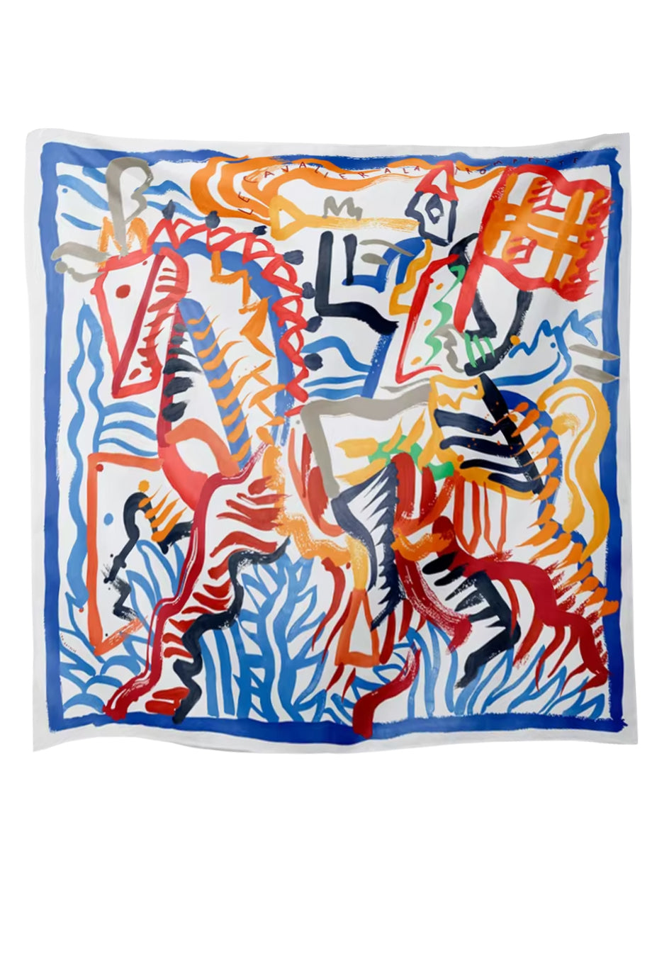 Cavalier Printed Silk Scarf