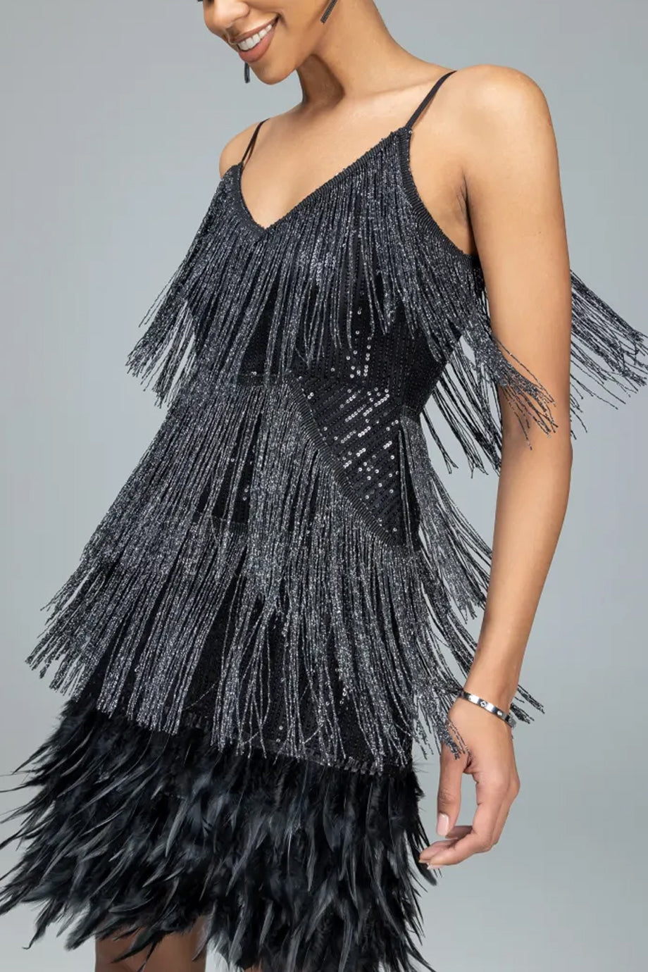 Robe courte à franges Hailey