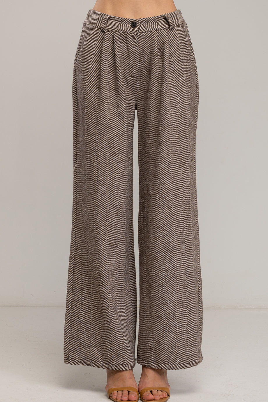 Odianne Herringbone Pattern Pants