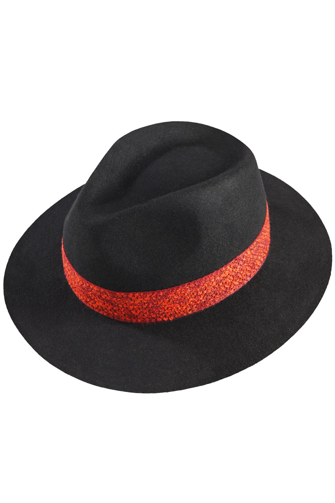 Serlony Μαύρο Καπέλο Fedora | Γυναικεία Καπέλα - Χειμερινά Καπέλα- Cappelli